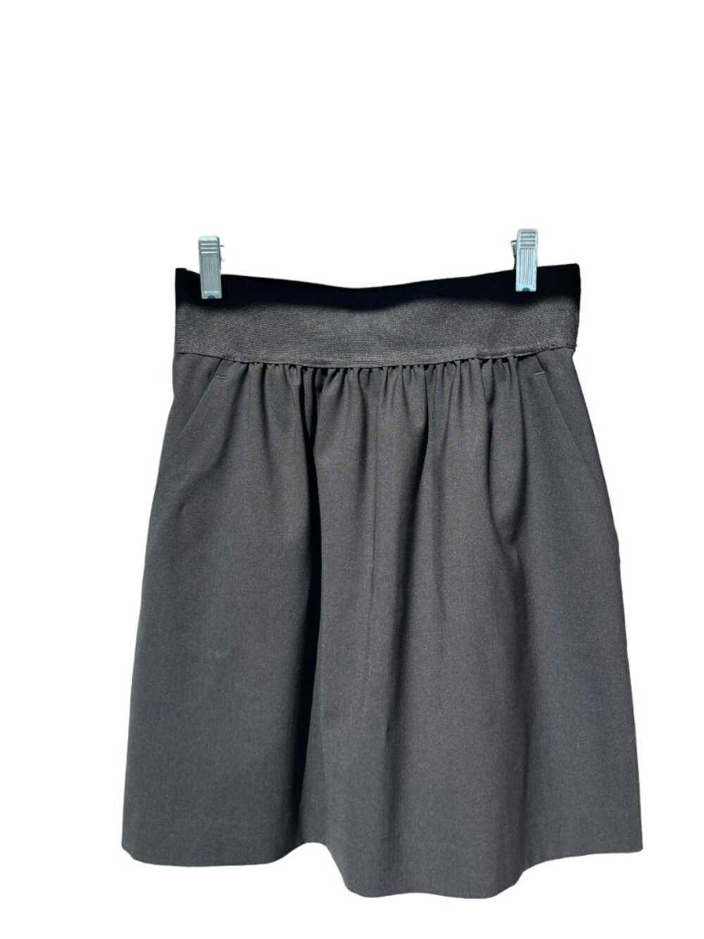 THEORY Women’s Black Skirt Elastic Waist Pockets Classic Office Minimal; Small